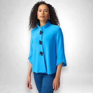 NWT Size 8 Joseph Ribkoff French Blue Collared Tulip Sleeve Jacket 193198S24